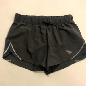 Abercrombie grey running shorts, size 9-10